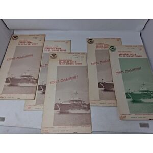 Vintage NOAA Nautical Charts 11507 11518 South Carolina Georgia 1977-1980 Lot 5